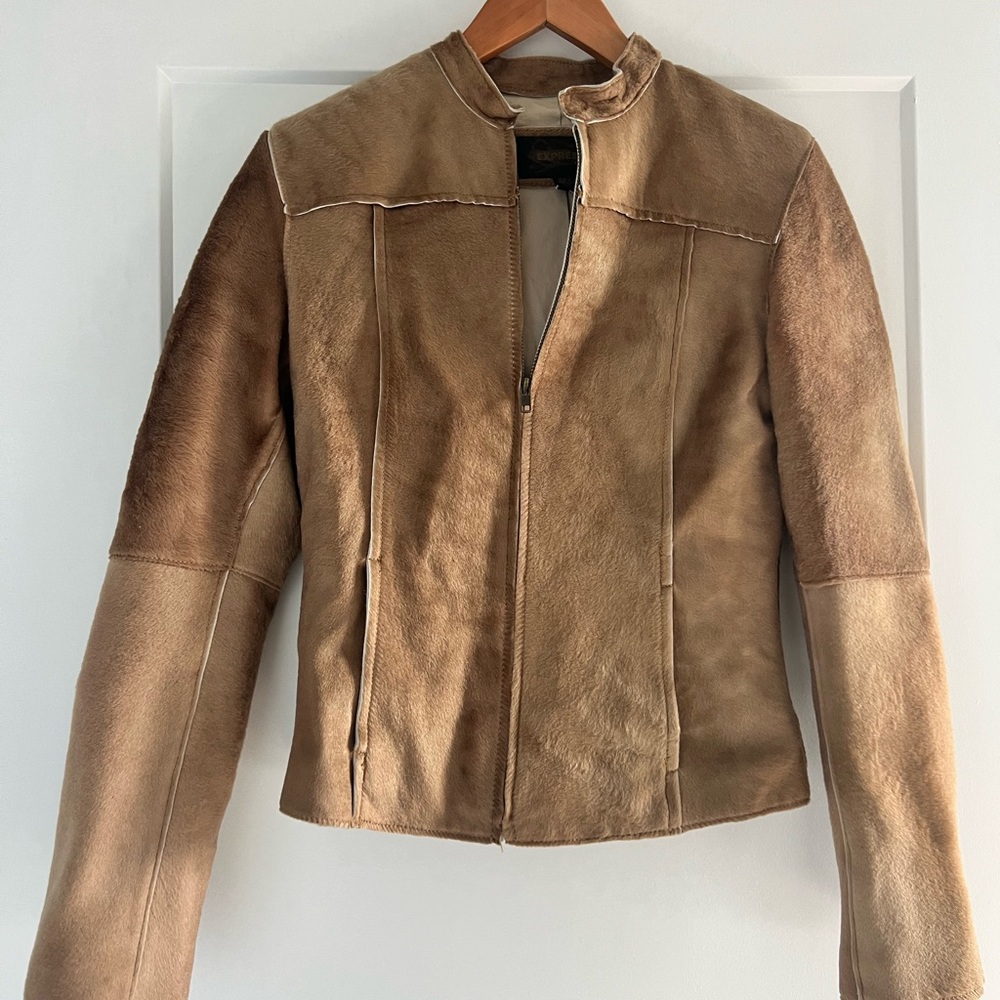 Brown Lamb Fur Women's Jacket